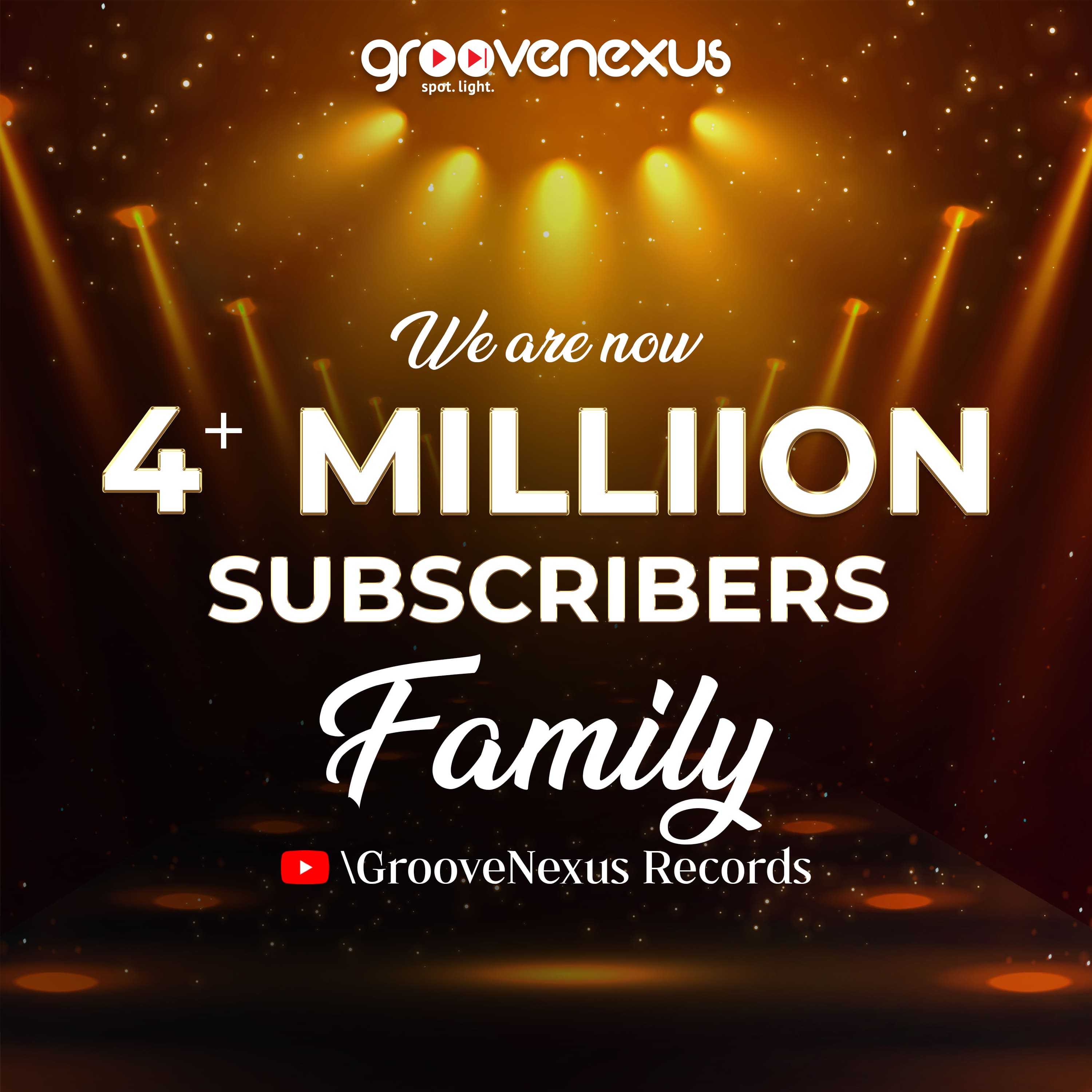 a poster highlighting 4 miilion subscribers reached by GrooveNexus